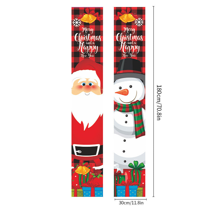 Christmas couplets, door curtains, party decorations, flags, banners, background fabrics, Christmas banners