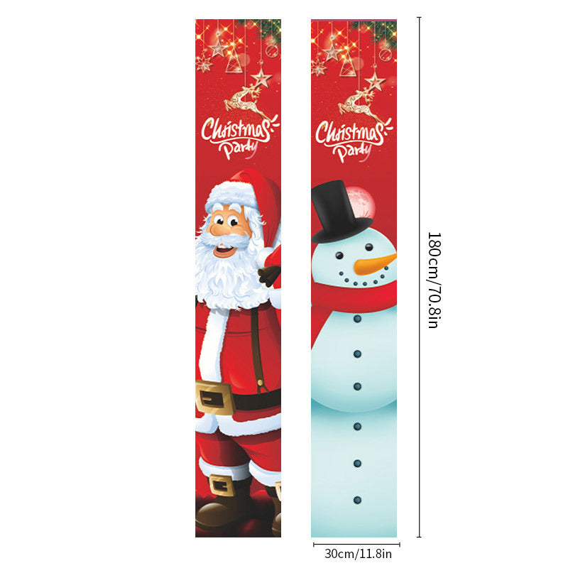 Christmas couplets, door curtains, party decorations, flags, banners, background fabrics, Christmas banners