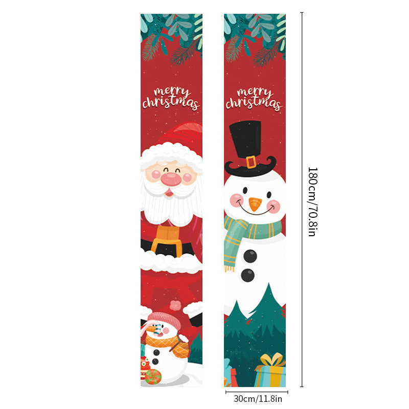 Christmas couplets, door curtains, party decorations, flags, banners, background fabrics, Christmas banners