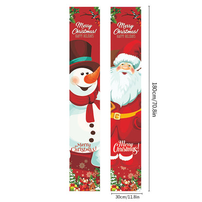 Christmas couplets, door curtains, party decorations, flags, banners, background fabrics, Christmas banners