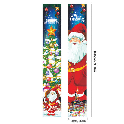 Christmas couplets, door curtains, party decorations, flags, banners, background fabrics, Christmas banners